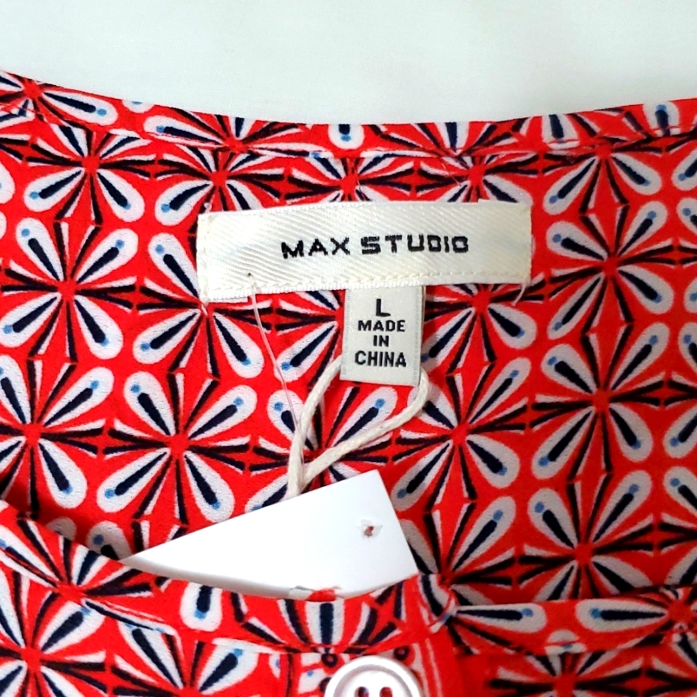 Max Studio Midi Dress With Belt NWT - Picture 2 of 5